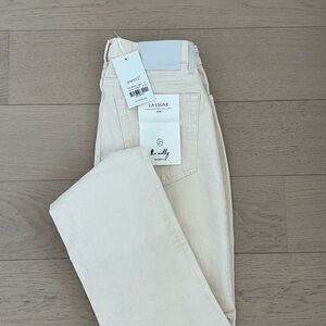 La Ligne Off-White Straight Leg Jeans